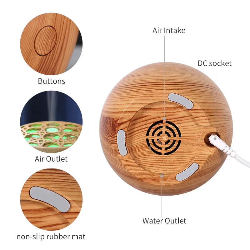 Upgraded 120ml Essential Oil Diffuser Cool Mist Humidifier with 7 Colors Lights  Waterless Auto Off for Home Office Room