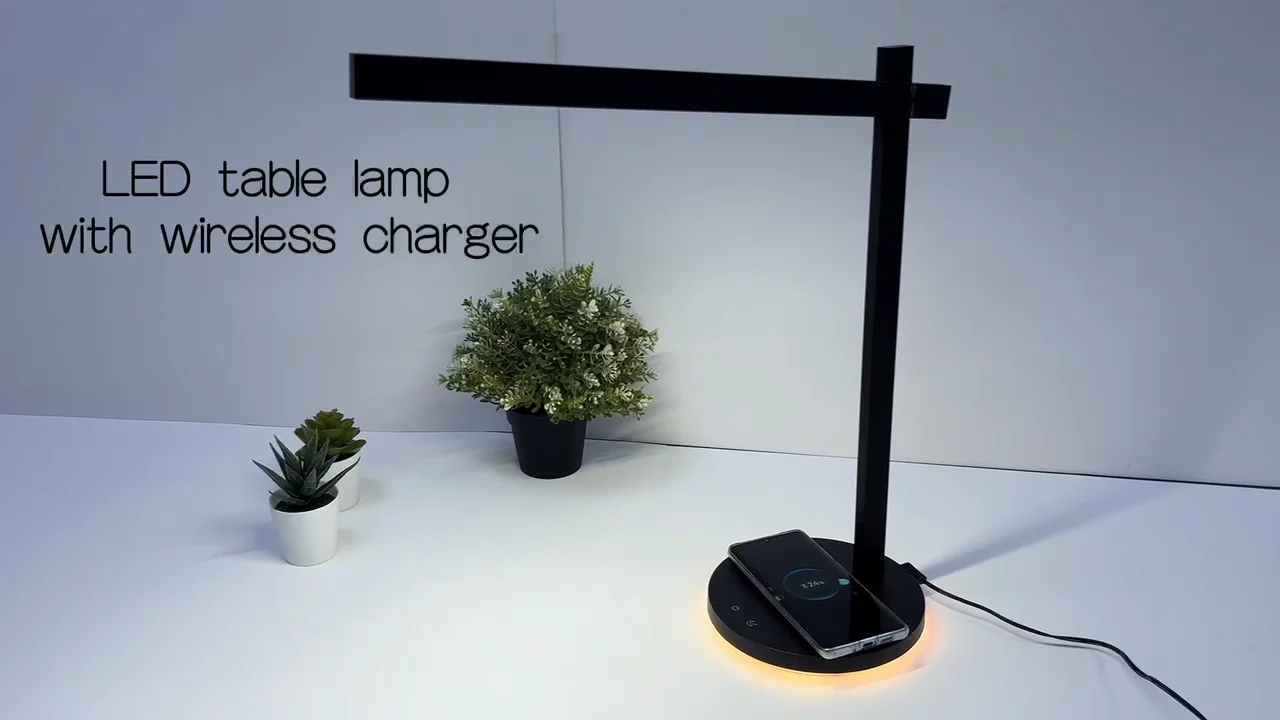 Modern Smart Multifunction Fold Desk Lamp Qi Wireless Charger Led Table