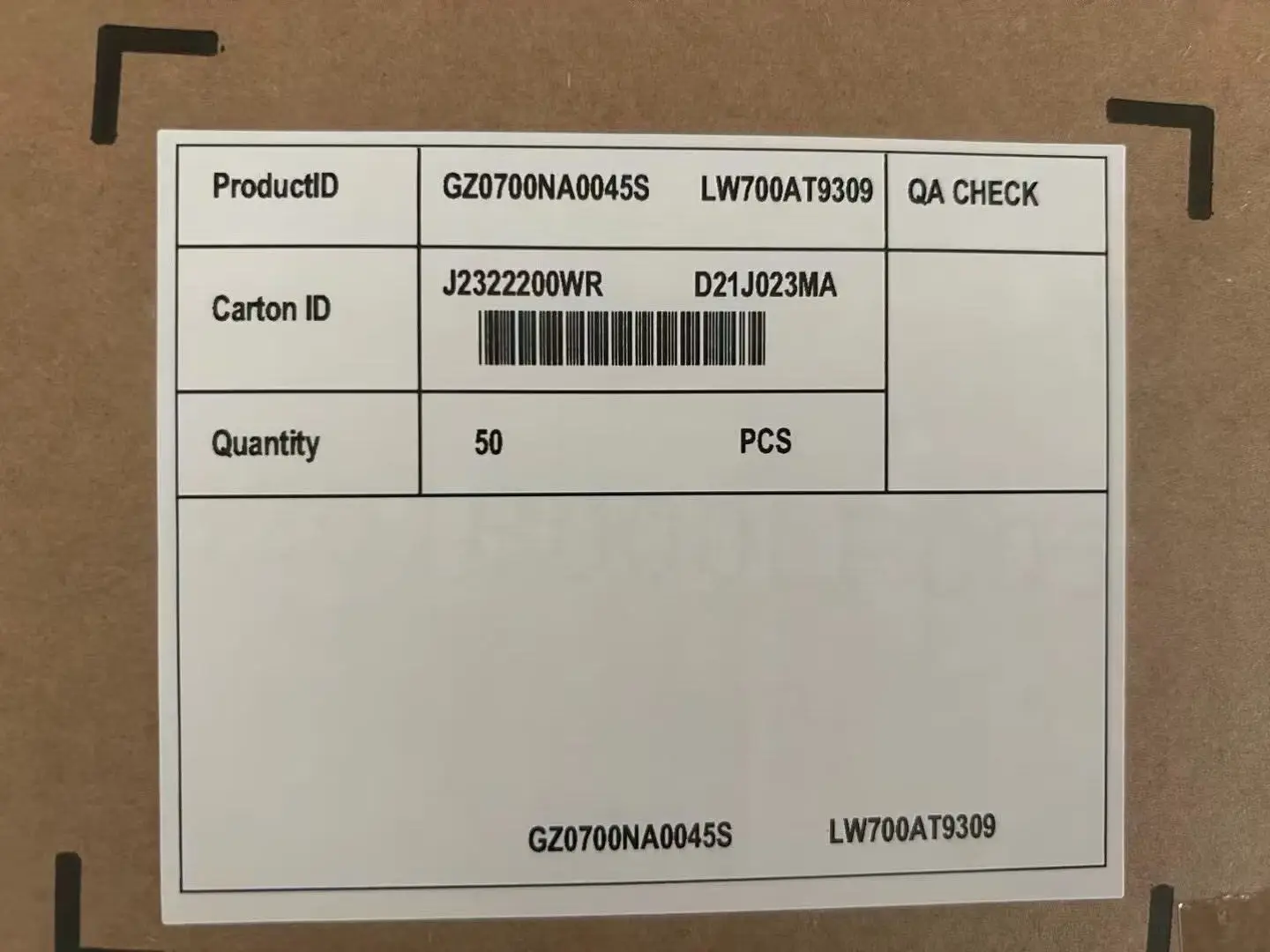 7"  LCD Display  Module  LW700AT9309