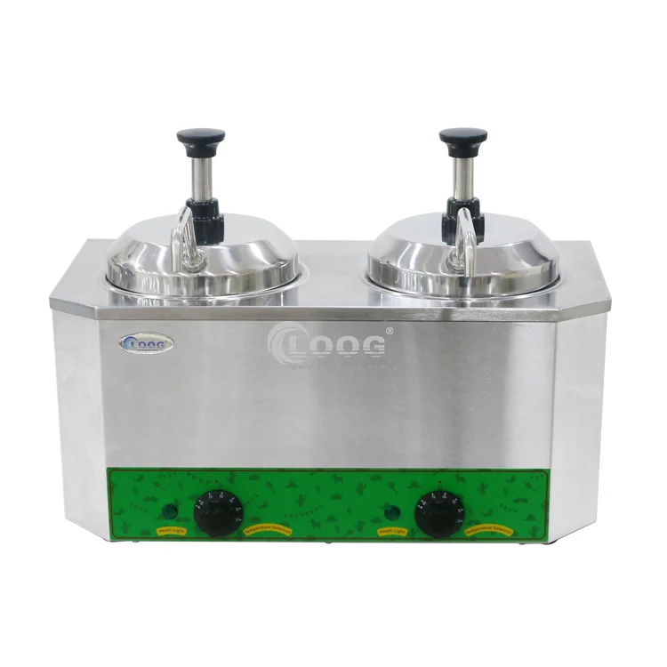 Good Insulation Electric Cheese Condiment Sauce Warmer Hot Fudge Warmer Dispenser  Machine