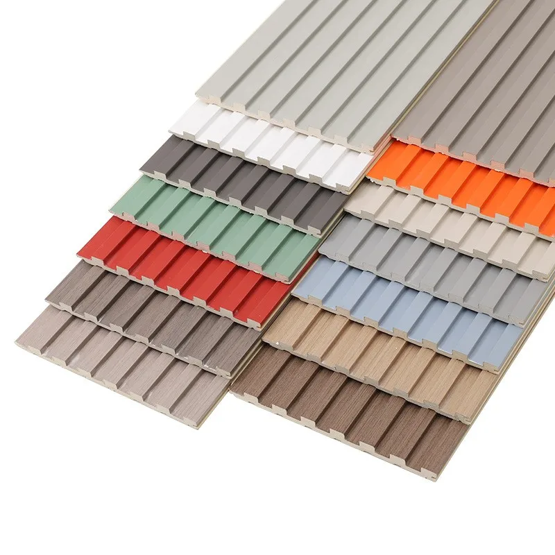 Customized Color Cladding Fluted Panels Wpc Wall Panel for Indoor Decoration