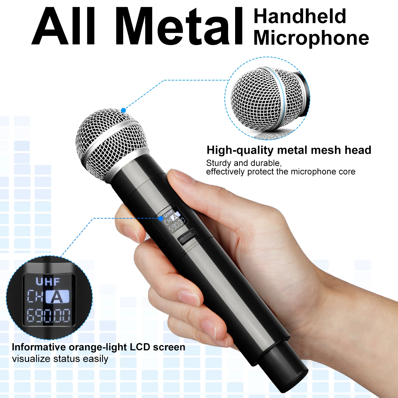Depusheng X2 Wireless Microphone System - Professional Dual
