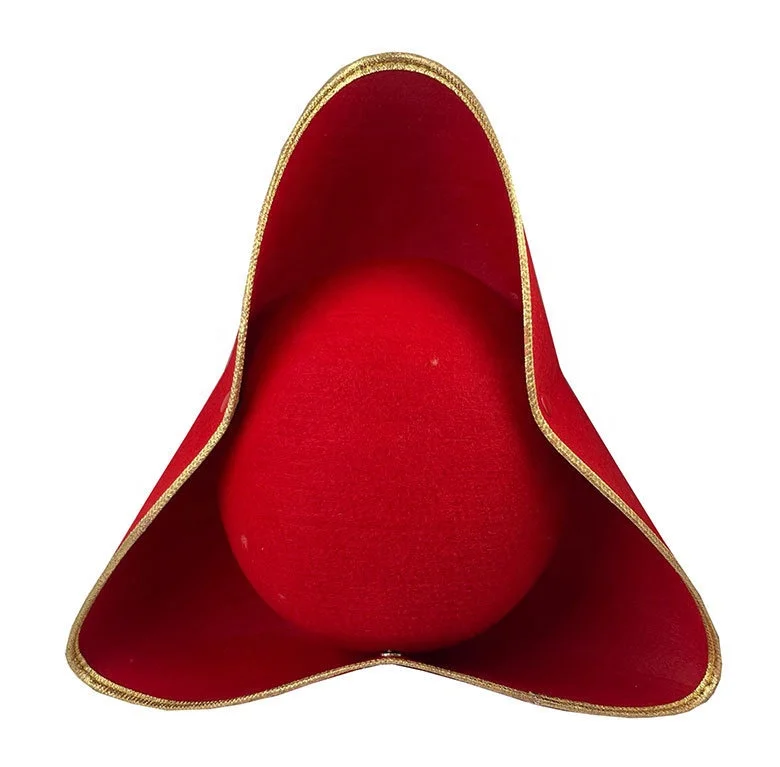 Cappello da pirata rosso con piuma adulto - Vegaooparty Cappello da pirata rosso con piuma adulto - Vegaooparty