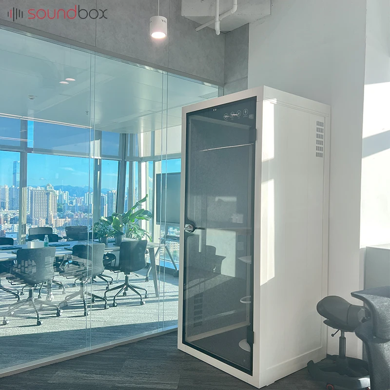 Soundbox Single Phone Booth Sound Proof Private Indoor Call Pod Coworking Space Phone Booth for Sales Office Pod