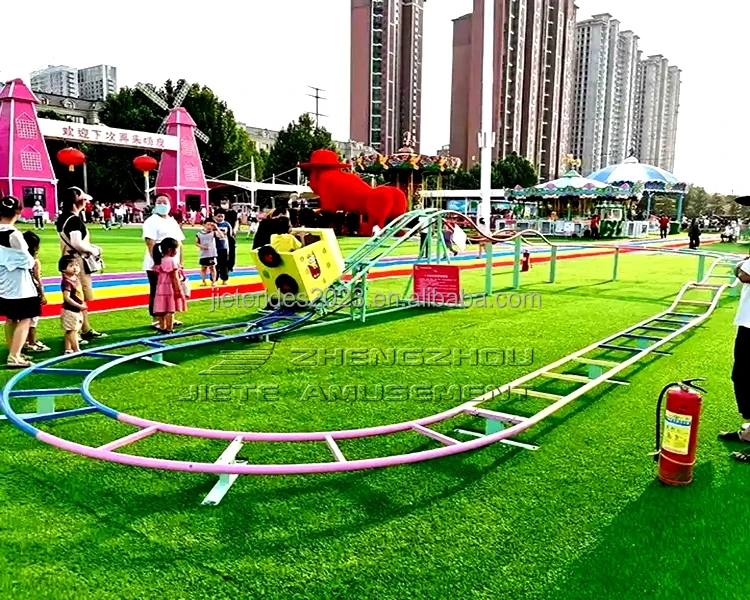 Portable Amusement park rides human powered mini roller coaster with trailer