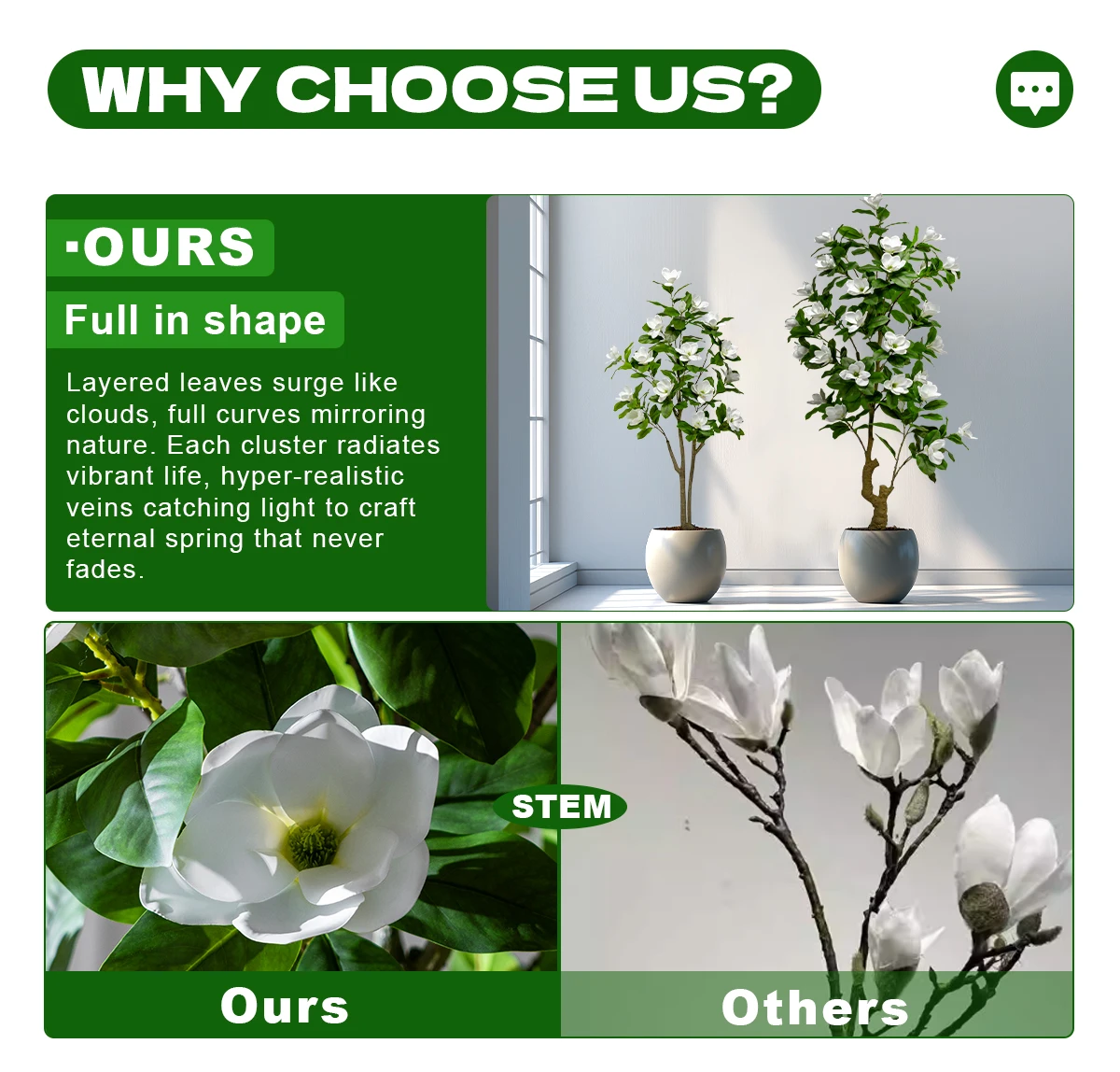 Realistic PE Artificial Magnolia Camellia Bonsai Tree Plastic Flower Indoor/Outdoor Wedding Birthday Party Landscaping manufacture