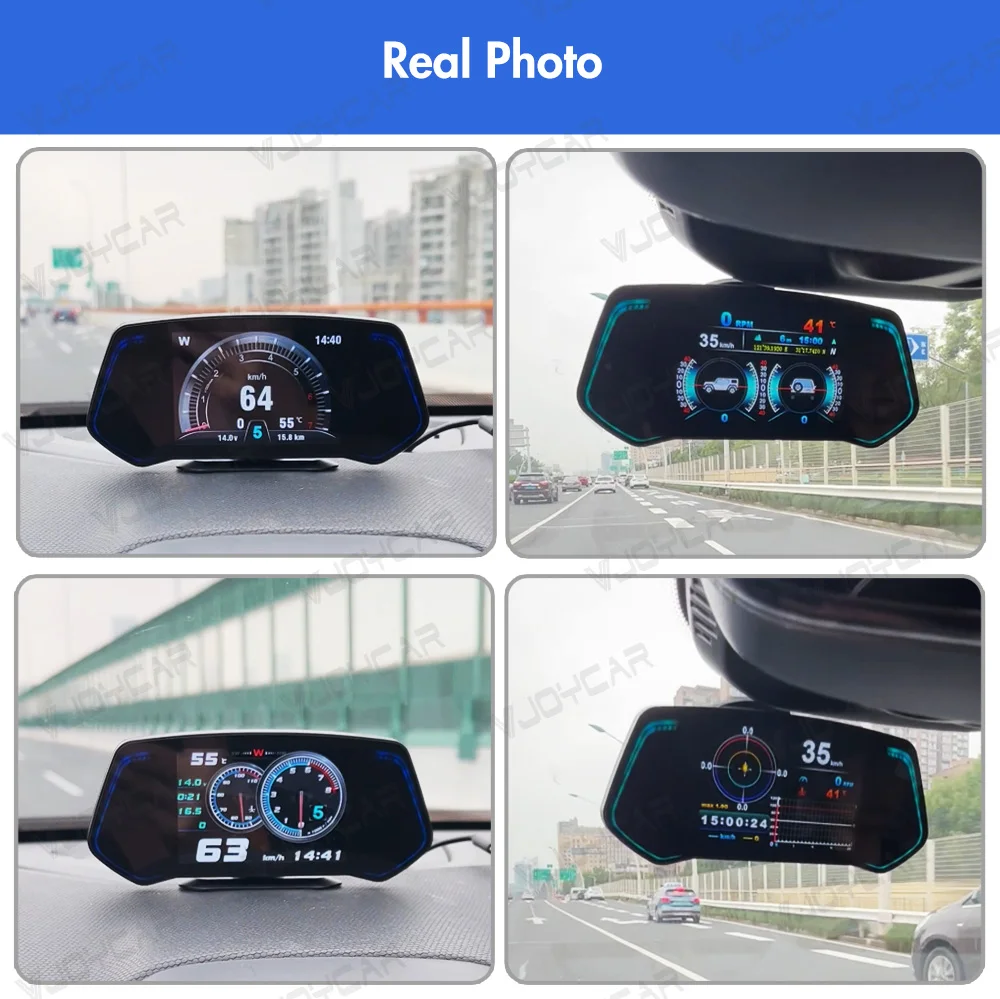 Newest Car Hud OBD GPS Heads Up Display 3 in one TAC02 Door Status RPM Speed Monitoring Car Inclinometer