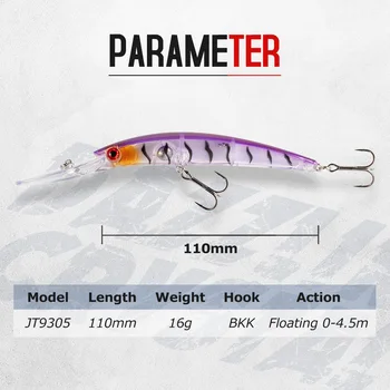 JTLURE Russian Stainless Steel Imitation Growing Tongue Lure Minnow 11cm 16g Artificial Hard Bait Fishing Tackle for Trolling – Minnow – view 4