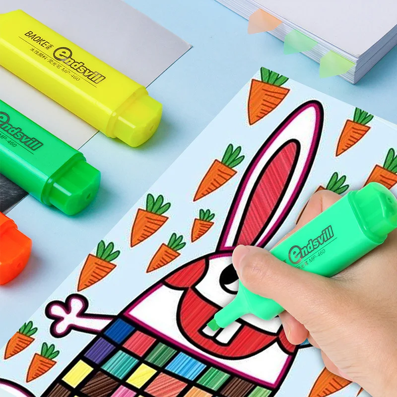 Высококачественные студенческие канцелярские принадлежности офисные с высоким освещением флуоресцентный маркер ручка многоцветный