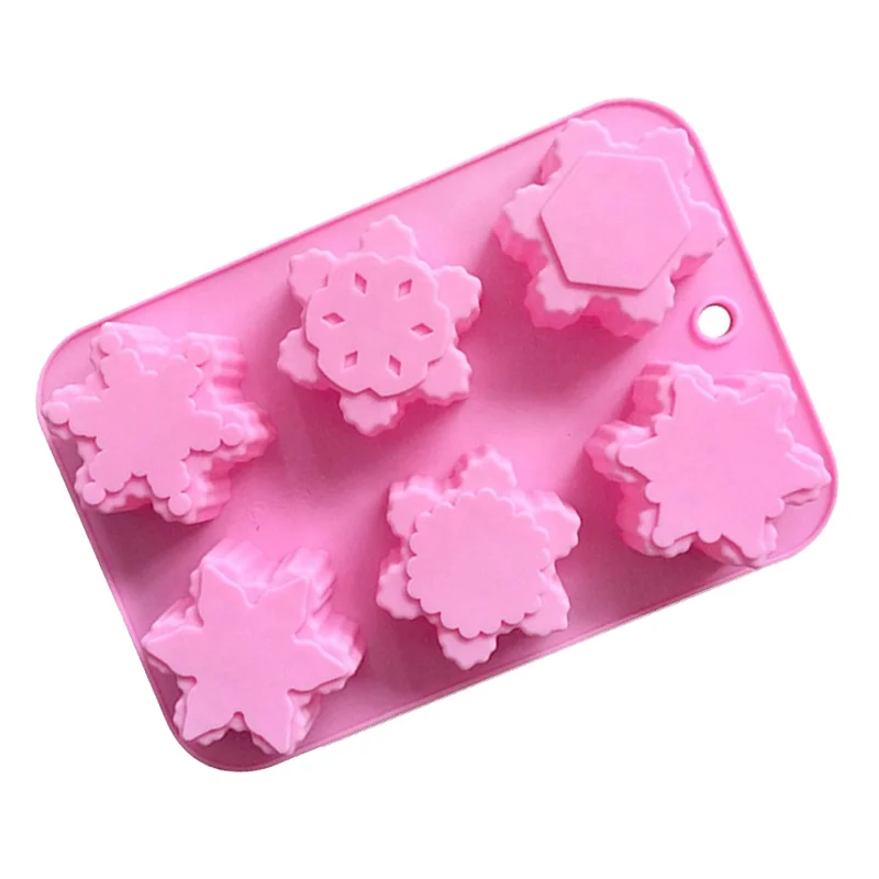 Snowflake Shaped Silicone Mold, Food-Grade Reusable Mould for Chocolate Candy Cake Baking,  DIY Baking Tool for Kitchen & Craft