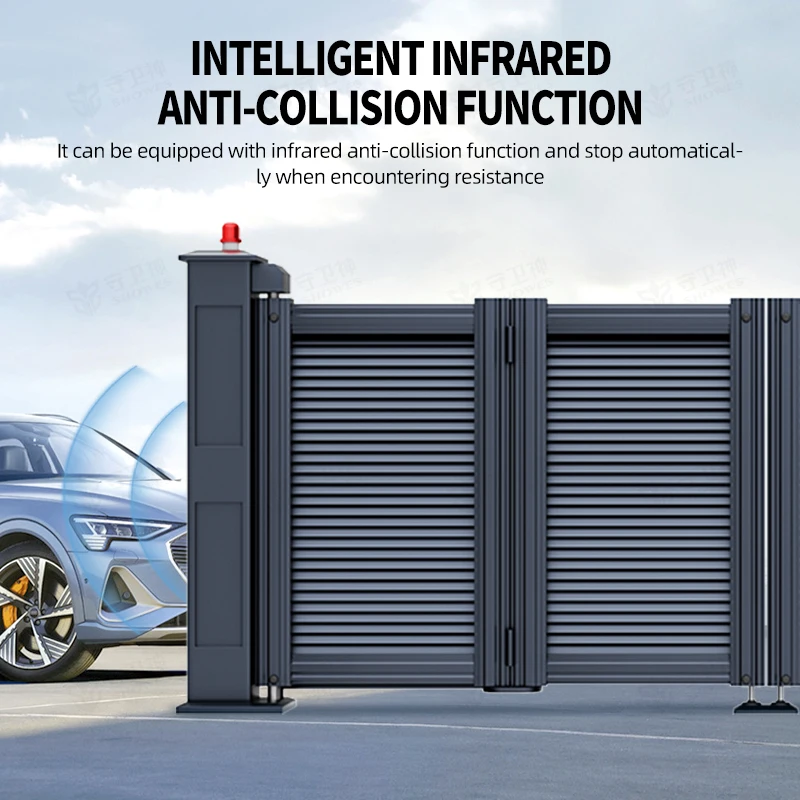 Modern Gate Fence Design Aluminum Patio Main Entrance Metal Folding Sliding Gate