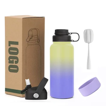 Wholesale 32oz Sports Water Bottles with Lid Handle Large Capacity Stainless Steel Water Bottles with Wide Mouth Keep Cold Hot