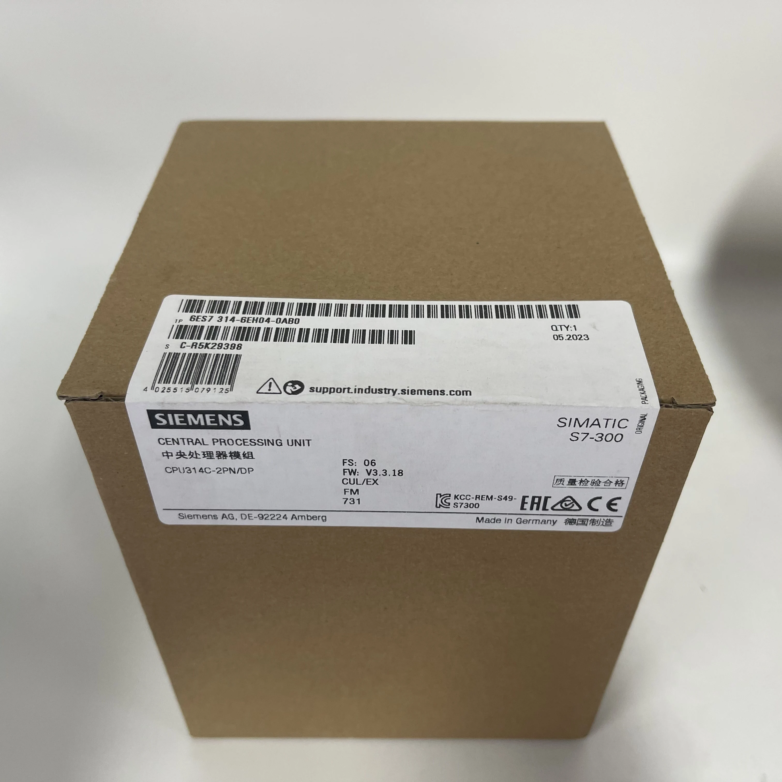 SIEMENS PLC CPU Module 6ES7314-6EH04-0AB0 SIEMENS PLC CPU Module 6ES7314-6EH04-0AB0