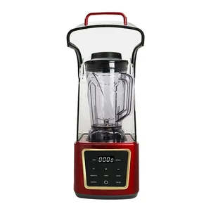 4L Silent Blender Soundproof Blender with Cover Electric Food Processor Commercial Blender Heavy Duty for Kitchen