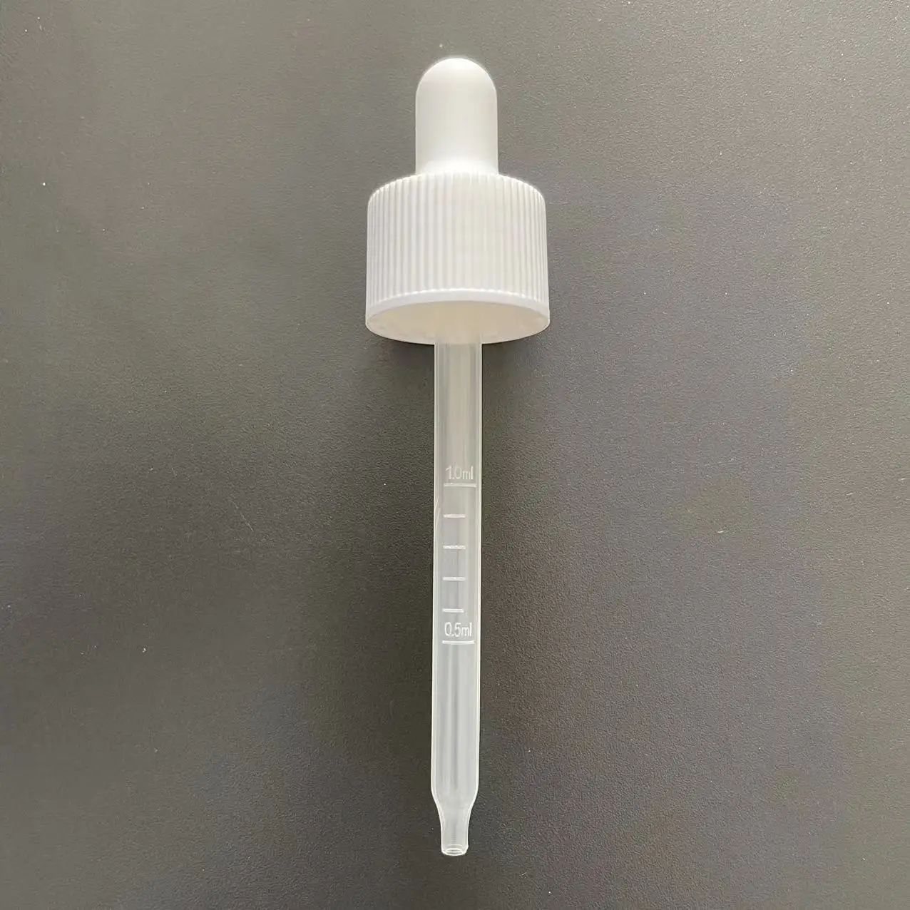 24/410 Ribbed White Black Dropper Cap With 96mm Plastic Pipette Dropper ...