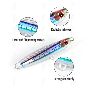 3D Hard Simulation Printing Jigging Lure Drag Metal Cast Fishing Jigs Lead Material Fishing Spoons Lures – Metal Jig – view 4
