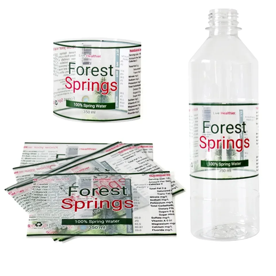 Free Sample New Design Shrink Label for PVC Heat Shrink Sleeve Label Water Bottle Label
