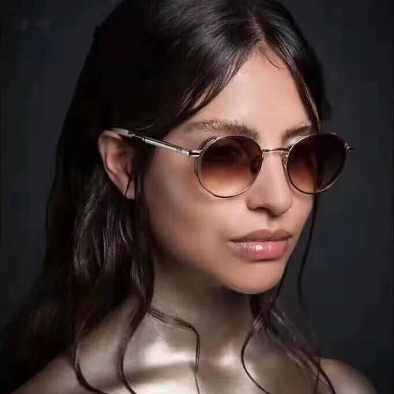 Gafas de Sol Gafas De Sol Retro de Moda Marco de metal lentes de espejo