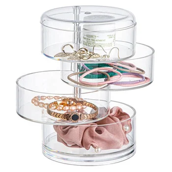 Transparent Desktop Dust Makeup Case Acrylic Storage Box Storage Shelf Jewelry Storage Box