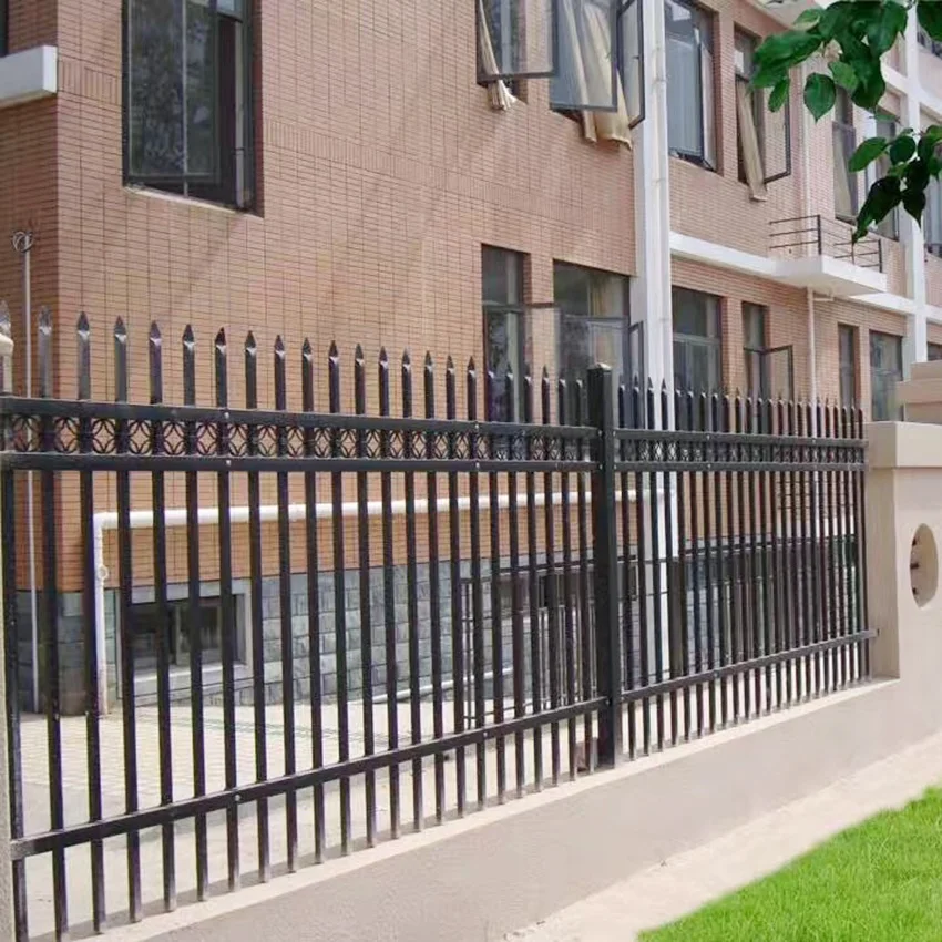 Fence Panels Powder Factory Customizable Galvanized Steel Wrought Iron Chinese Coated Black Pvc Coated Metal 3D Modeling Hotels