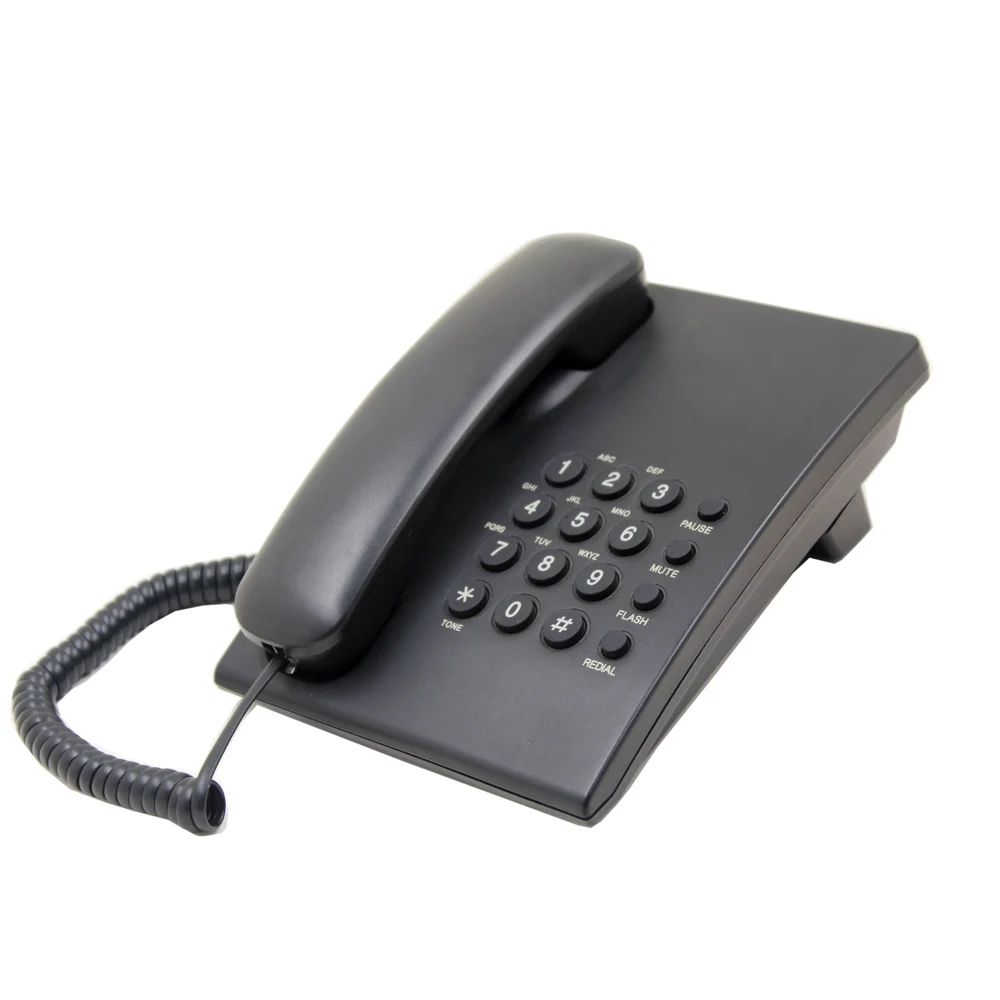 Basic phone analog home business corded landline telephone set for office use