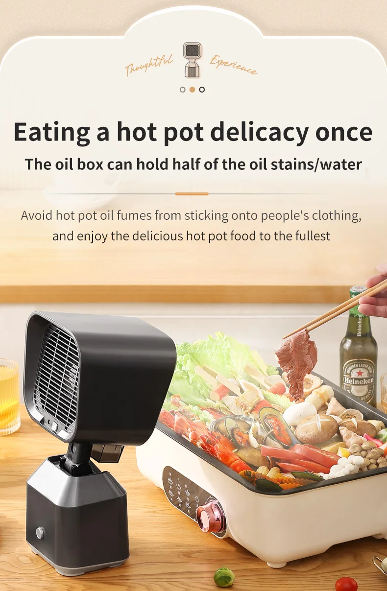 Table Top Exhaust Fan Mini Portable Extractor Hood Modern Luxury