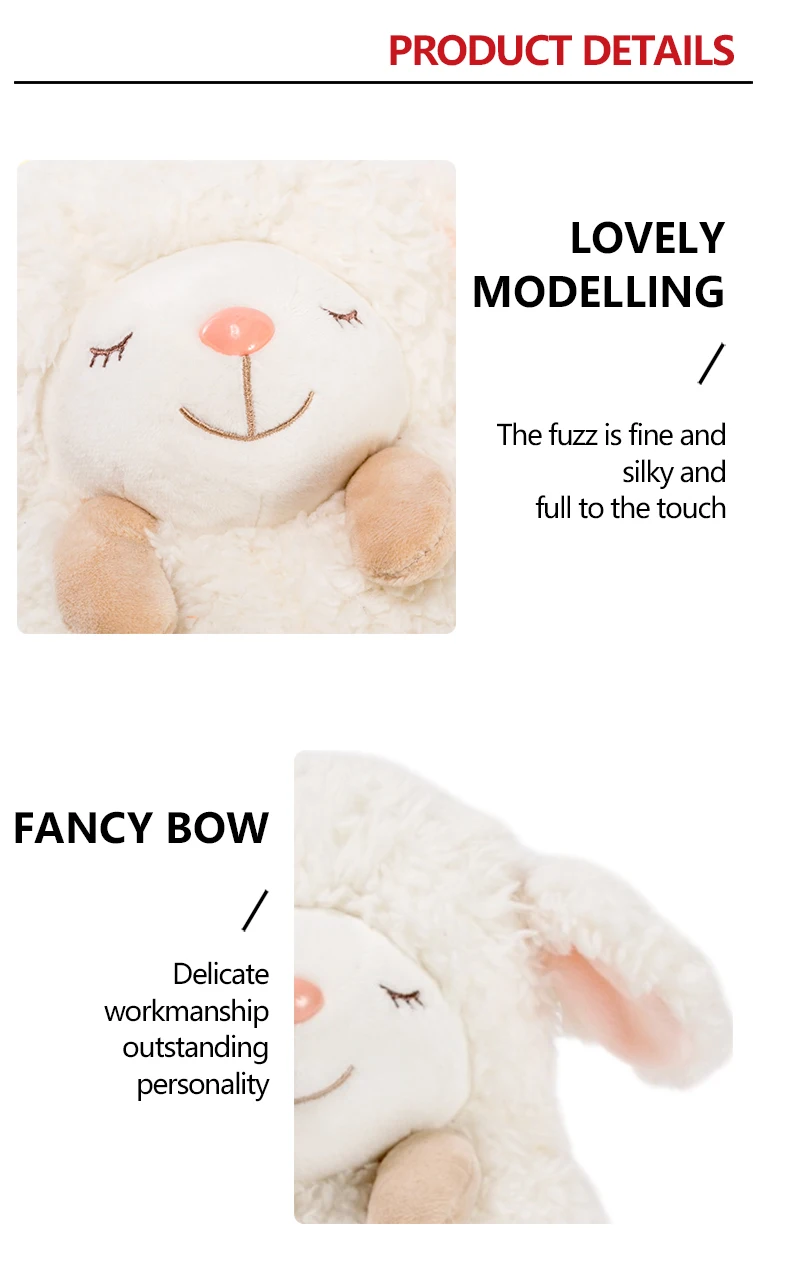 OEM ODM Custom Cute plushie Lamb newborn Stuffed Animal There are many colors soft bulk knit Sheep doll Plush Toy