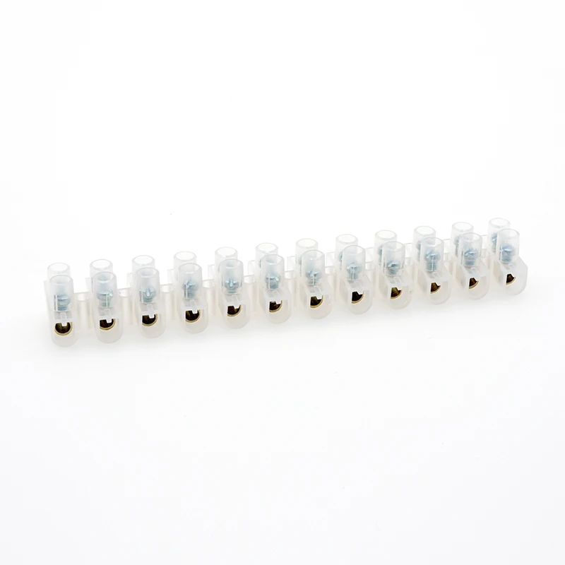 Клеммные колодки, лента 6A PE 12P, соединитель провода U-типа, огнестойкая, легко разрезаемая конструкция для низкого напряжения