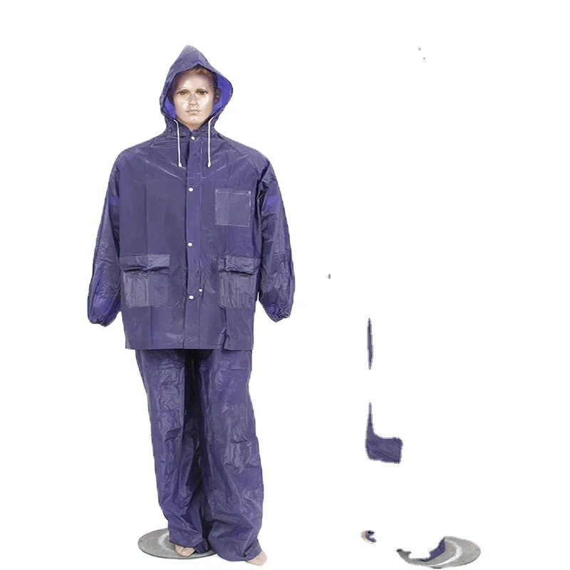 Waterproof Adult Pvc Yellow Rain Suit 