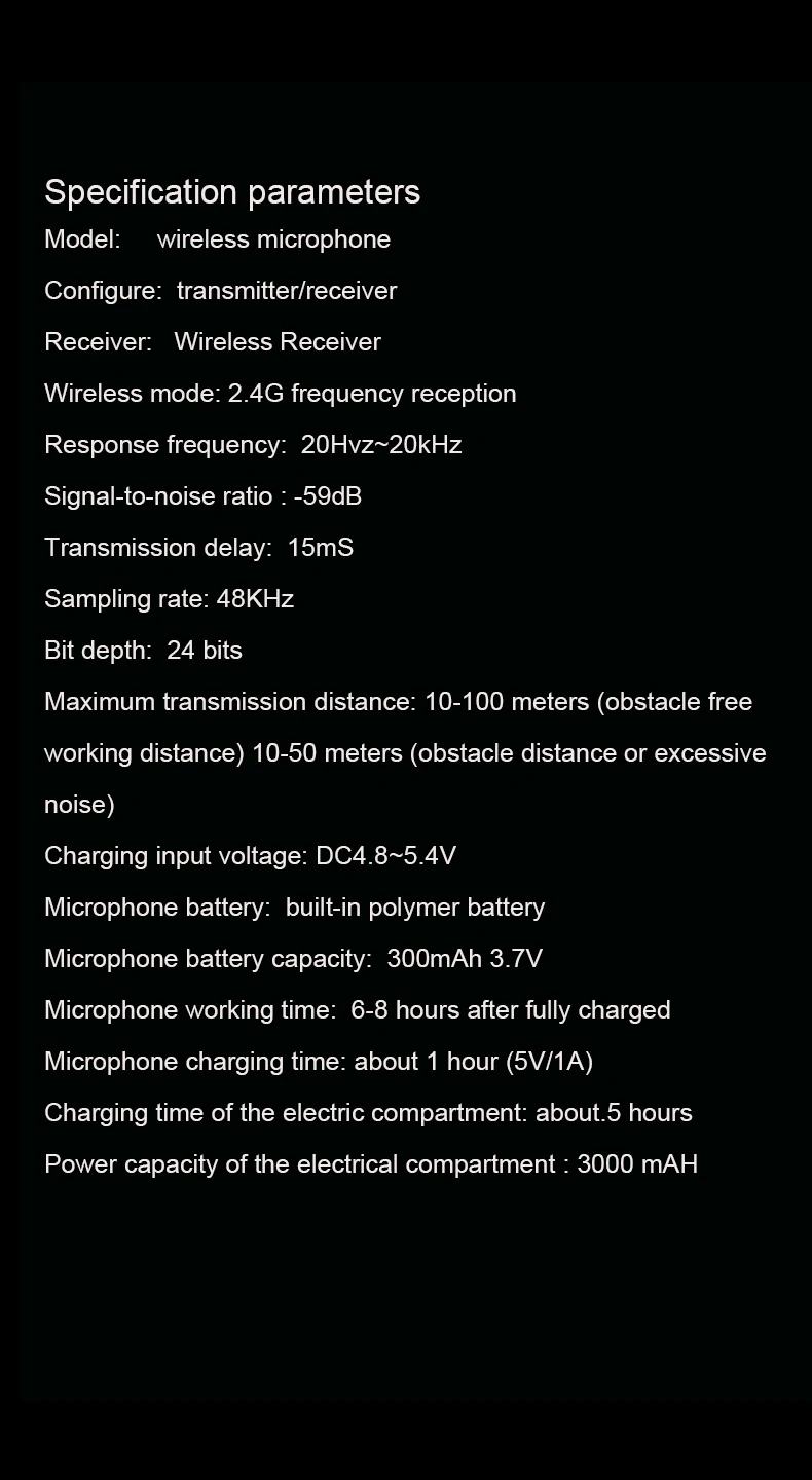 2.4Ghz wireless live microphone Lavalier high quality for Youtube Facebook Live Stream Interview Vloggers Video Conference