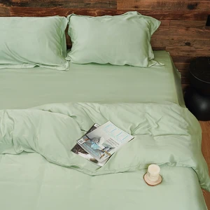 100% Natural Bamboo Fiber 4 Pcs Bed Sheets Anti-pilling Bed Sheets Set