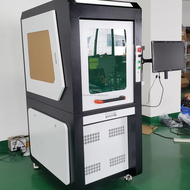 2.5D 100W fiber marking engraving cutting 1mm gold  plate cutting  laser marking machine