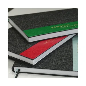 New Arrival Softcover Eco Friendly Planner Custom A4 B5 A5 A6 Mini Faux Leather Felt Wool Fabric School Notebooks Can Grow Plant