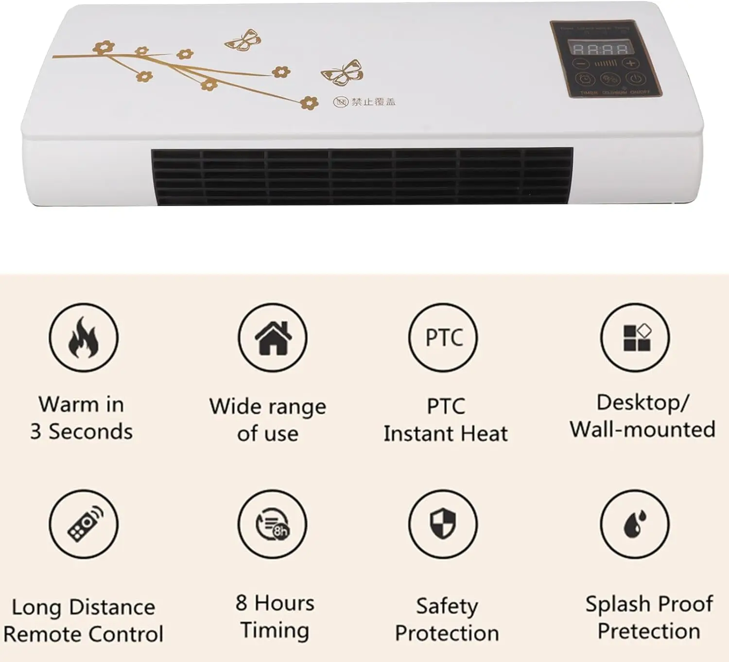 Electric Ptc Ceramic Fan, Portable, Wall, ERP - detail 14