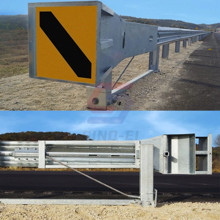 Factory Supplied CE Standard Traffic Safety Steel Anti-Collision Crash Cushion Highway Guardrail with SKT Terminal End