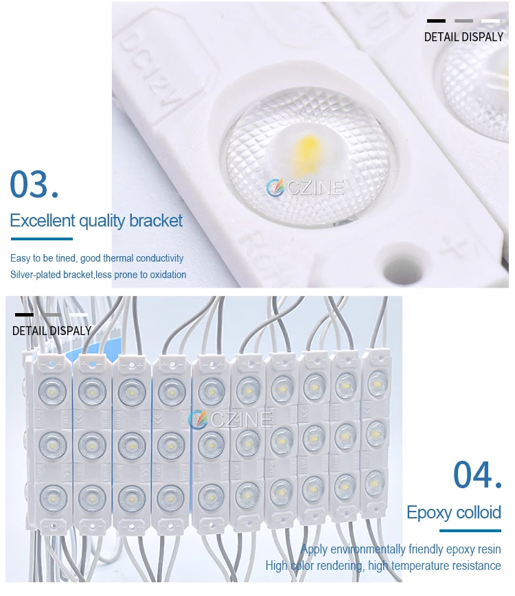 12v 1w 3 Led Module Modulo Led 2835 3000k 4000k 5000k 6500k 9000k ...