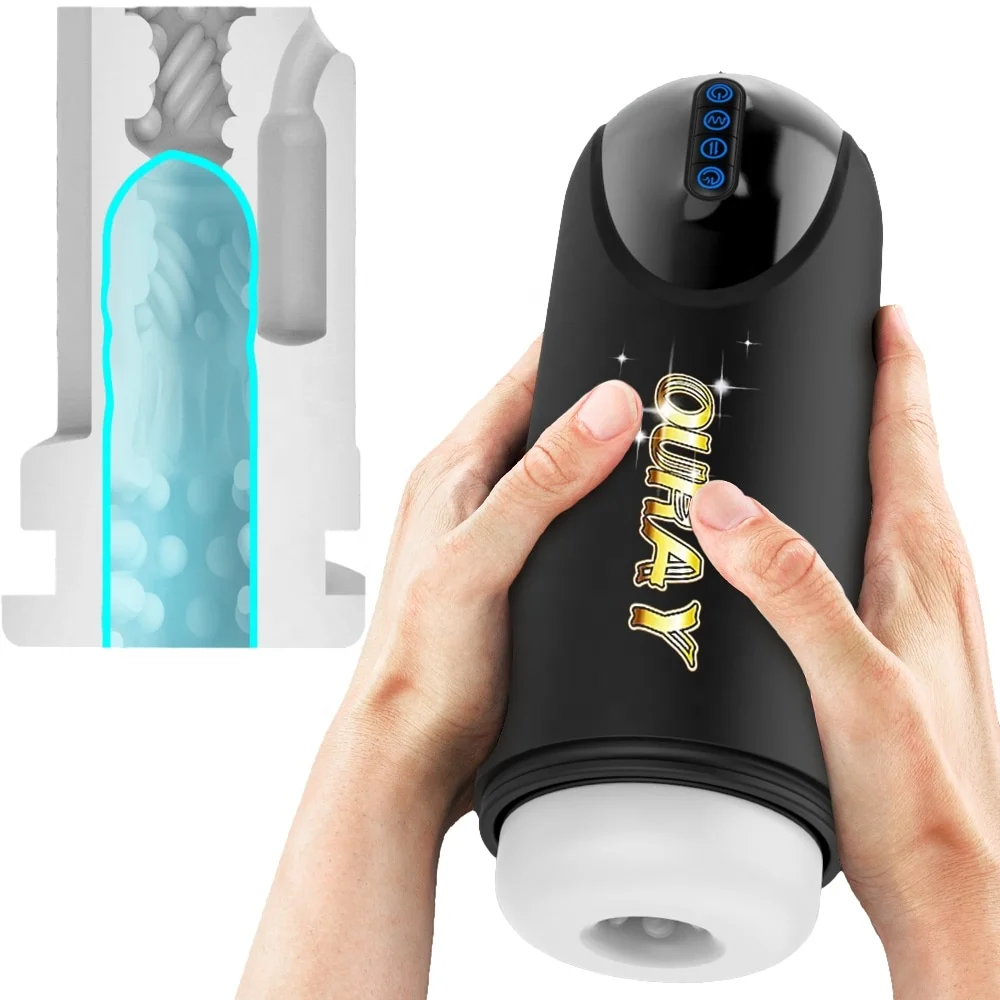 Electric Auto Penis Masturbating Machine Automatic Sex Toys Big Size  Thrusting Sucking Realistic Vagina Masturbator for Man
