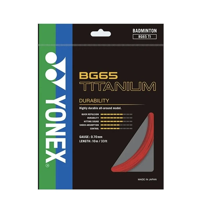 YONEX バドミントンストリング BG65 (100m) ６月入荷分 Amazon.com : YONEX BG 65 Ti Titanium Badminton String Black
