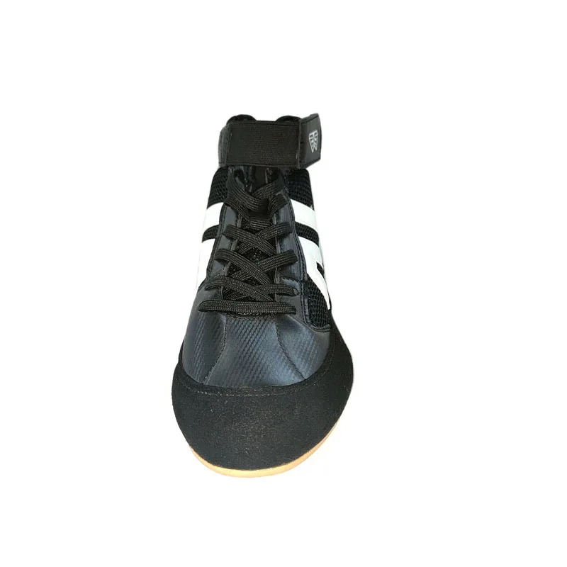 Custom Logo Unisex Gym Professional Leather High Quality High-top Boxing  Boots Shoes For Men