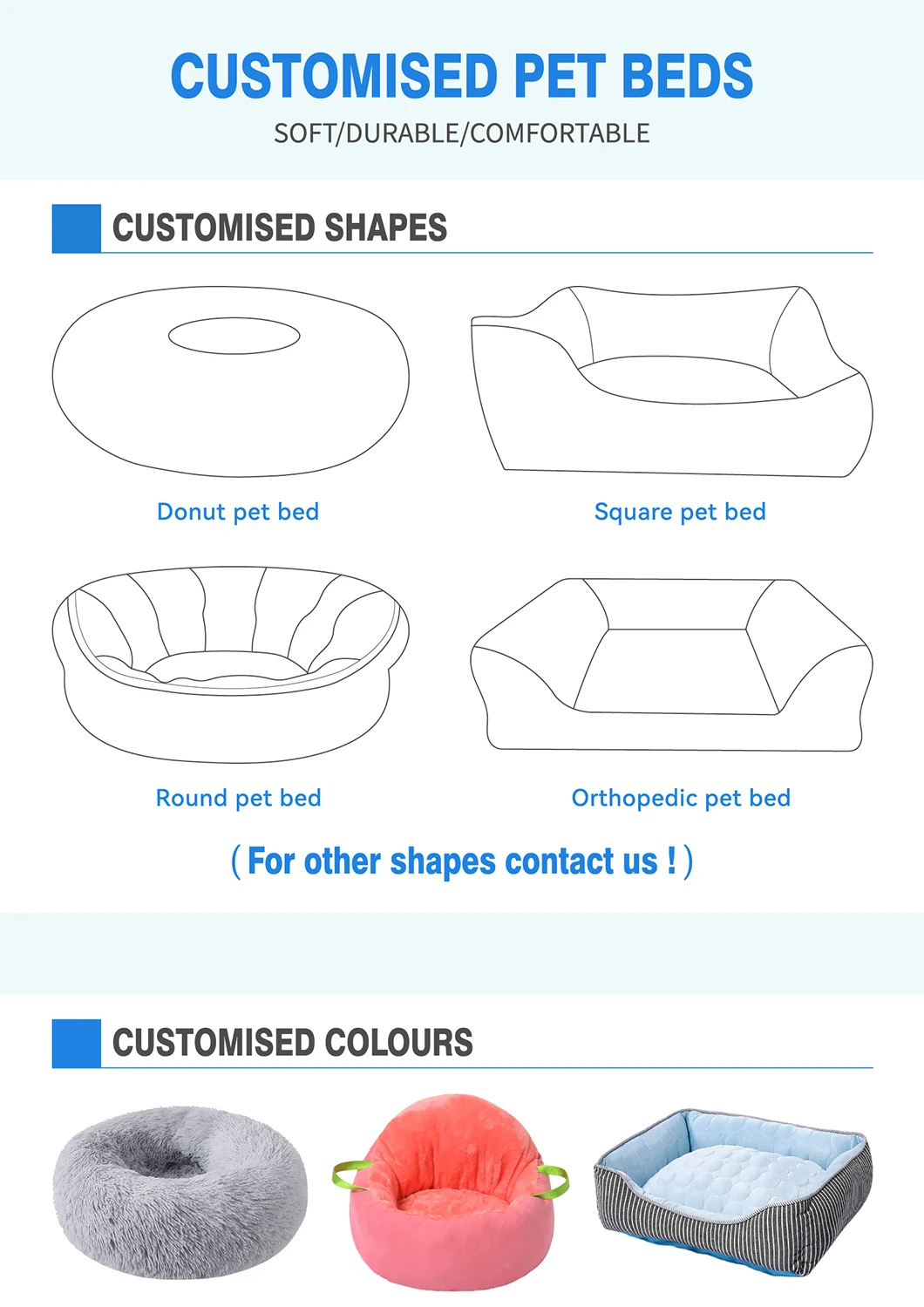 Wholesale Soft Machine Washable Removable Cover Rectangle Custom Pet P - product detail 1