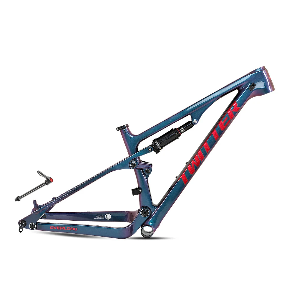 New Arrival Twitter 27.5 29er full suspension Mountain bike frame Holographic T900 Carbon MTB Bicycle Frame