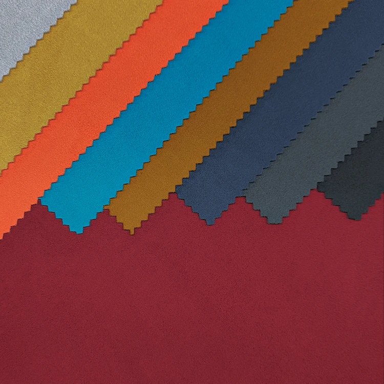 Hot Selling Solid Italy Knitted Suede Fabric, 92 Polyester 8 Spandex Material Scuba Suede Fabric for Shirt/ details