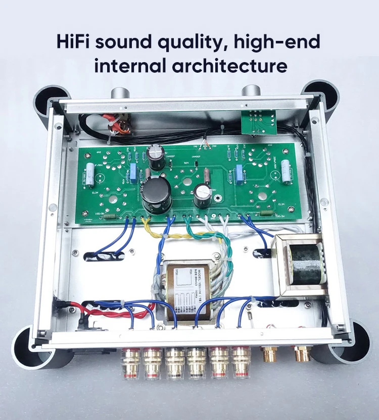 BRZHIFI Aluminum Chassis EL34 HiFi 10W*2 300B Stereo Class A Vacuum Tube Amplifier factory