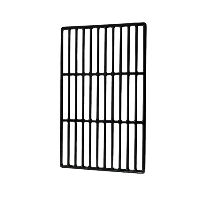 Cast iron cooking grate coated with black glossy porcelain for grill
