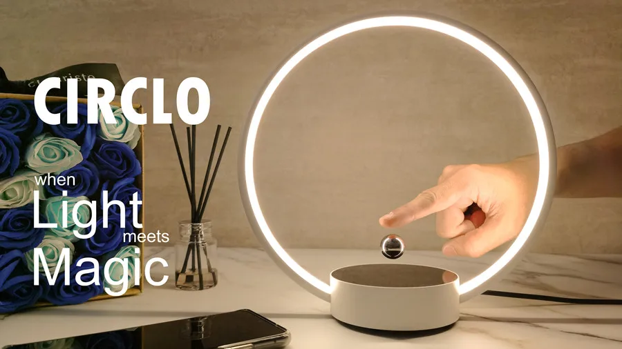 New design Magnetic levitation Circlo Light Color  RGB Colors Bedroom Home Decoration Led Table Lamp