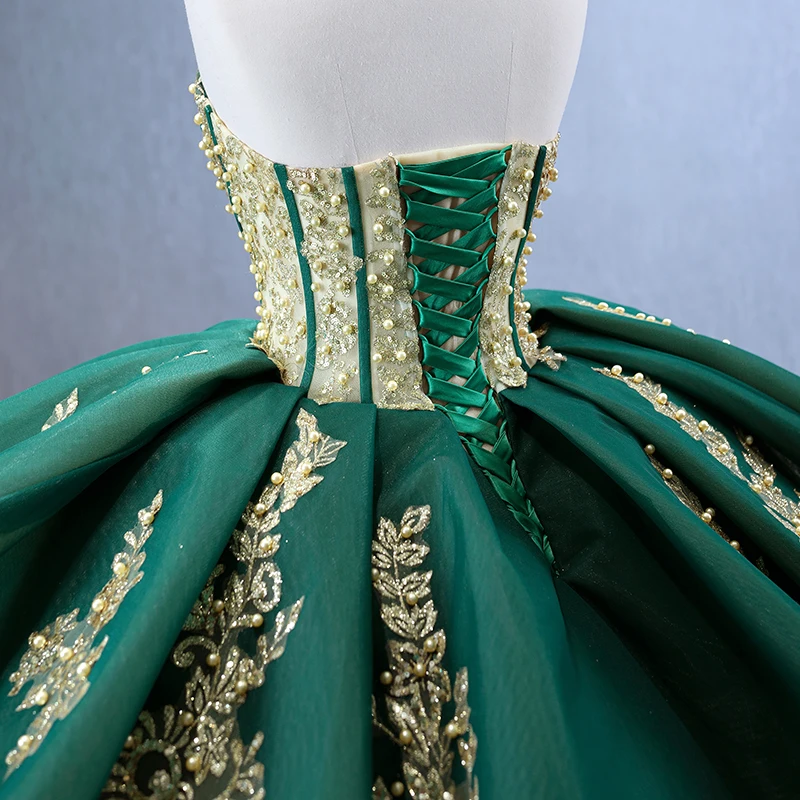 green and gold dress ups Elegant Dark Green One-Shoulder Mermaid Prom Dress with Gold Embellishments