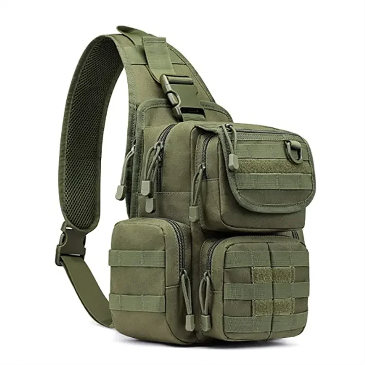 Tactical EDC Sling Bag Pack with Holster Sling Shoulder Assault Range Backpack for Carry
