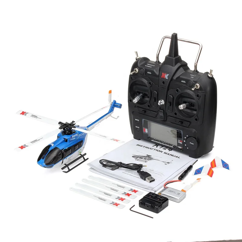 Wltoys Xk K124 EC145 R C Heli Copter Toys Electric Radio Control