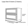 90*88*58 m Large chest of drawers (2 drawers)