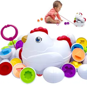 EPT Game Toy Match Eggs Vegetable Recognize Sensory Eggs Matching Shapes Baby Toys 0-12 Months